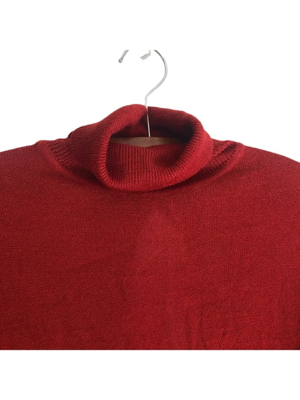 Zara Knits Womens Rust Turtleneck Back Cut Out Sweater Top Size Medium